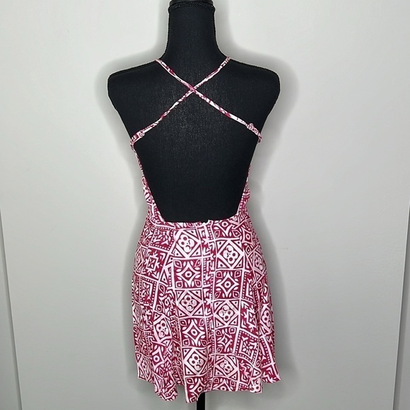 RAGA Backless Boho Mini Dress Metallic Silver Accents Size Small NWT! - Picture 3 of 7